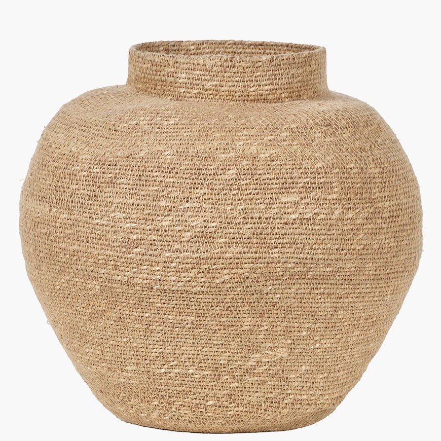 Seagrass Natural Vase Shaped Basket3 - Duck Barn Interiors