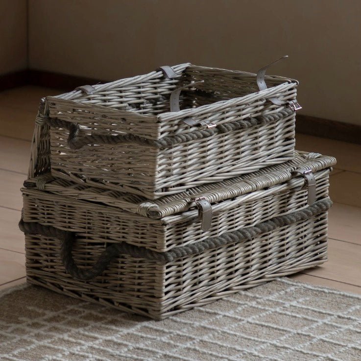 Set of 2 Rivra Lidded Baskets8 - Duck Barn Interiors