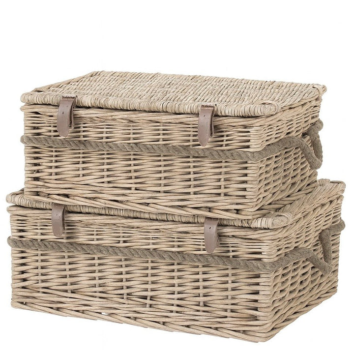 Set of 2 Rivra Lidded Baskets1 - Duck Barn Interiors