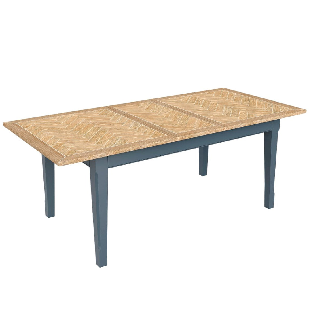Signature Blue Extending Dining Table1 - Duck Barn Interiors