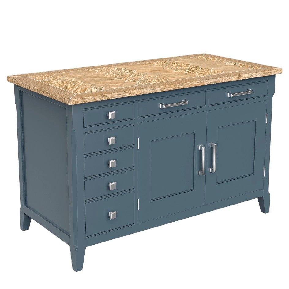 Signature Blue Hidden Home Office Desk1 - Duck Barn Interiors