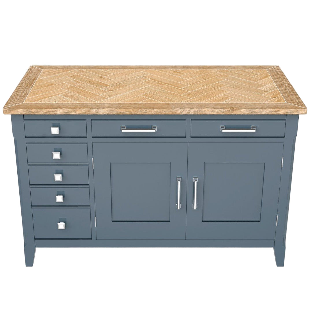 Signature Blue Hidden Home Office Desk3 - Duck Barn Interiors
