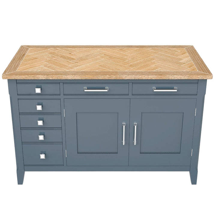Signature Blue Hidden Home Office Desk3 - Duck Barn Interiors