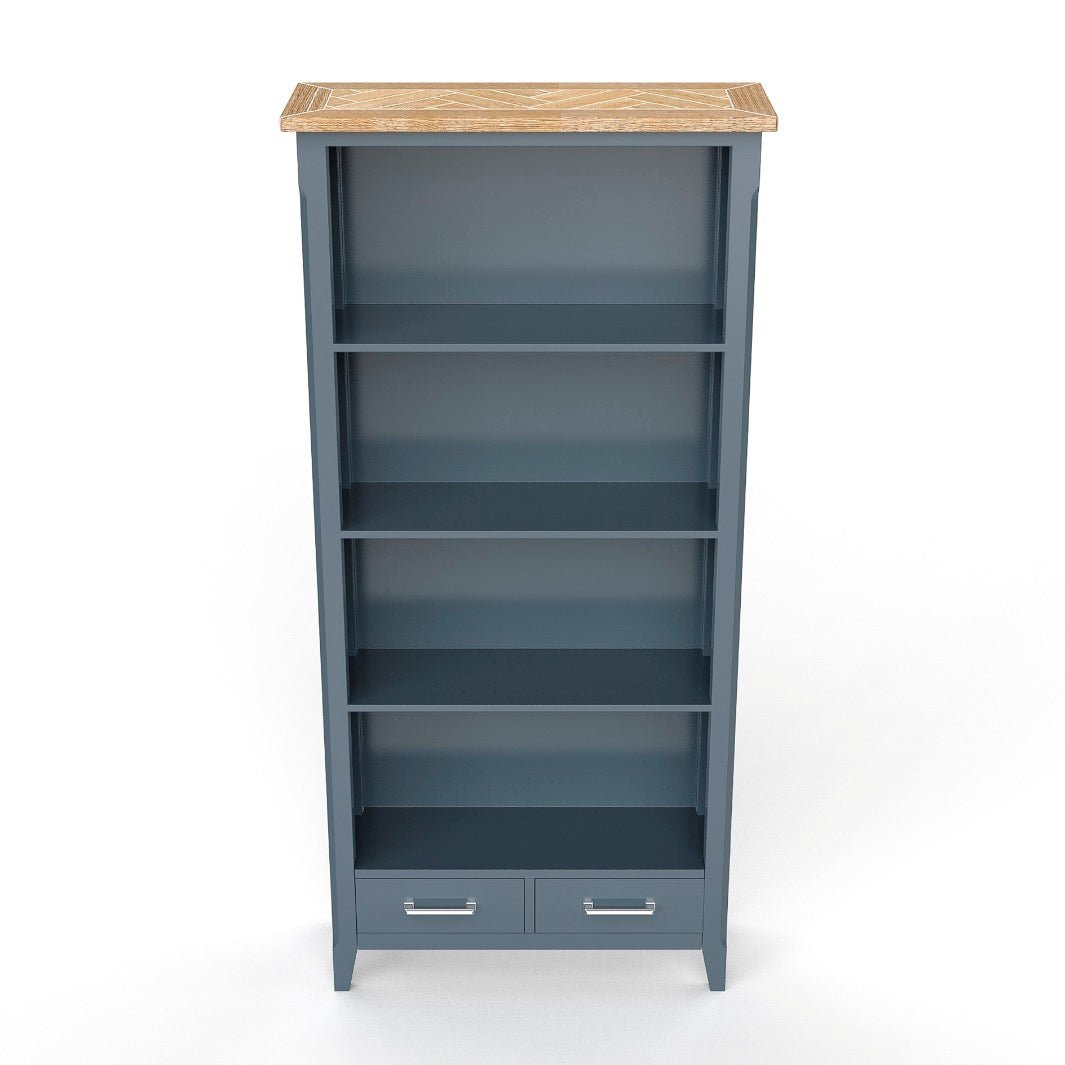 Signature Blue - Tall Bookcase3 - Duck Barn Interiors