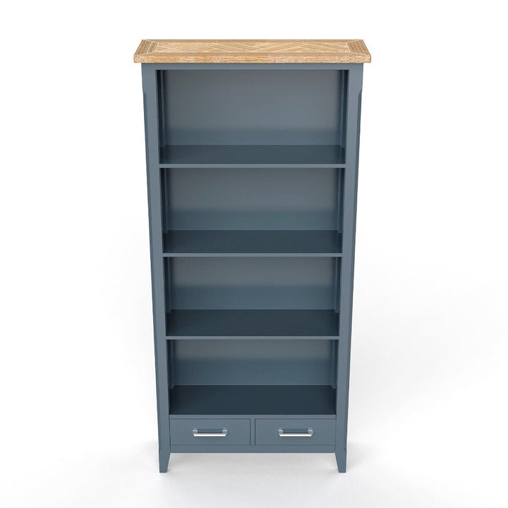Signature Blue - Tall Bookcase3 - Duck Barn Interiors