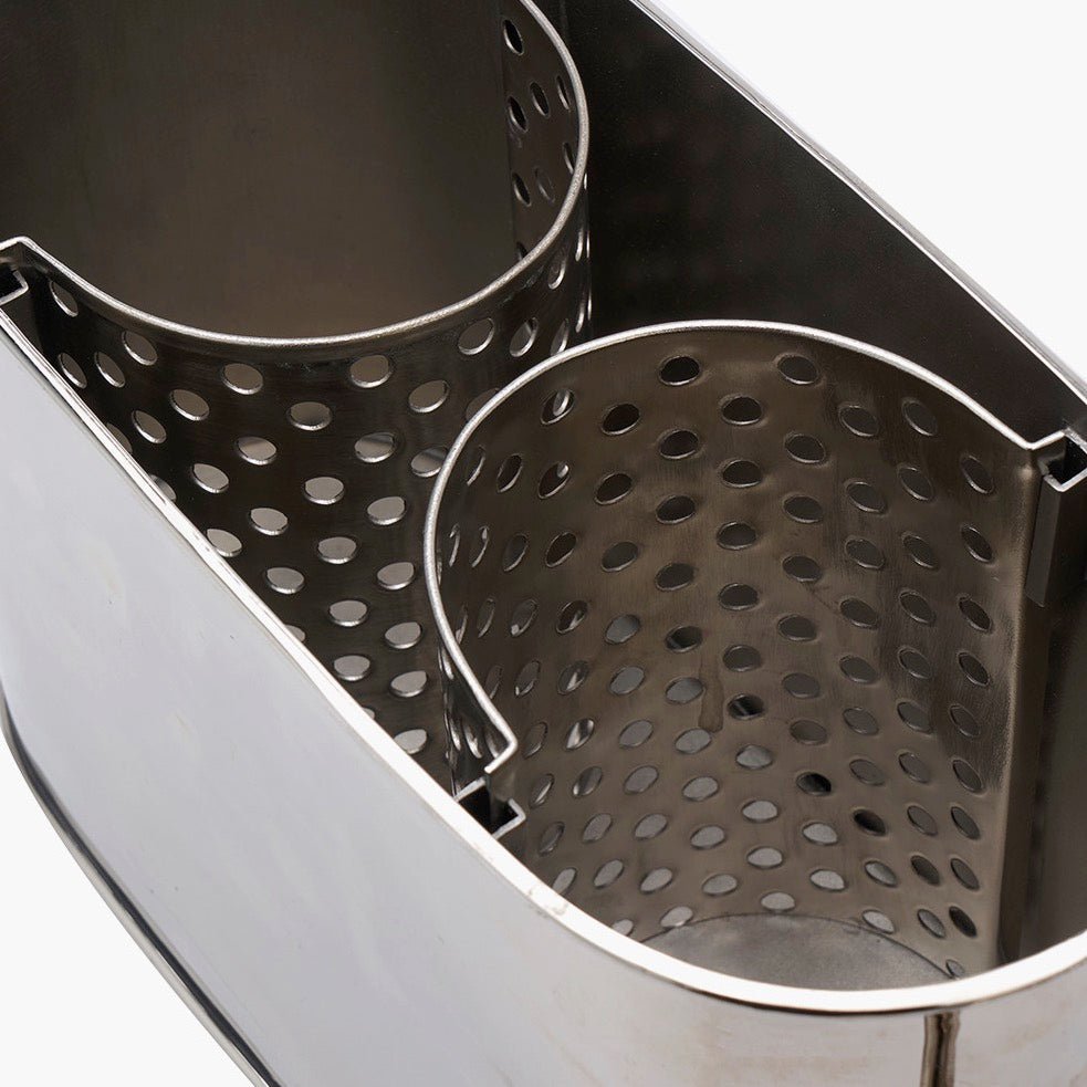 Silver Metal 2 Bottle Wine Holder4 - Duck Barn Interiors