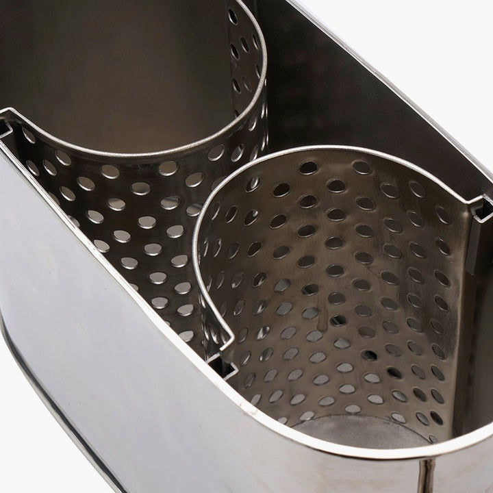 Silver Metal 2 Bottle Wine Holder4 - Duck Barn Interiors