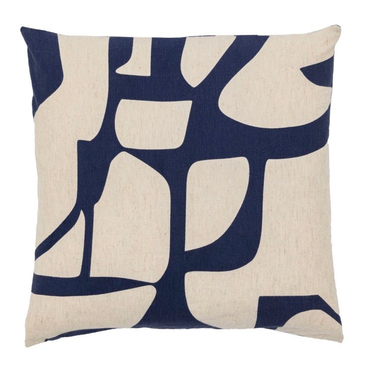Skara Graphic Cushion - Ink Blue1 - Duck Barn Interiors