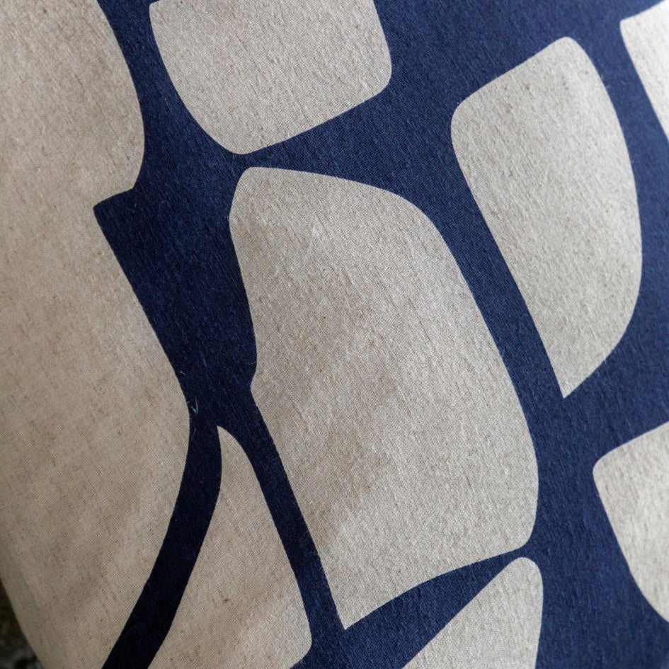 Skara Graphic Cushion - Ink Blue3 - Duck Barn Interiors