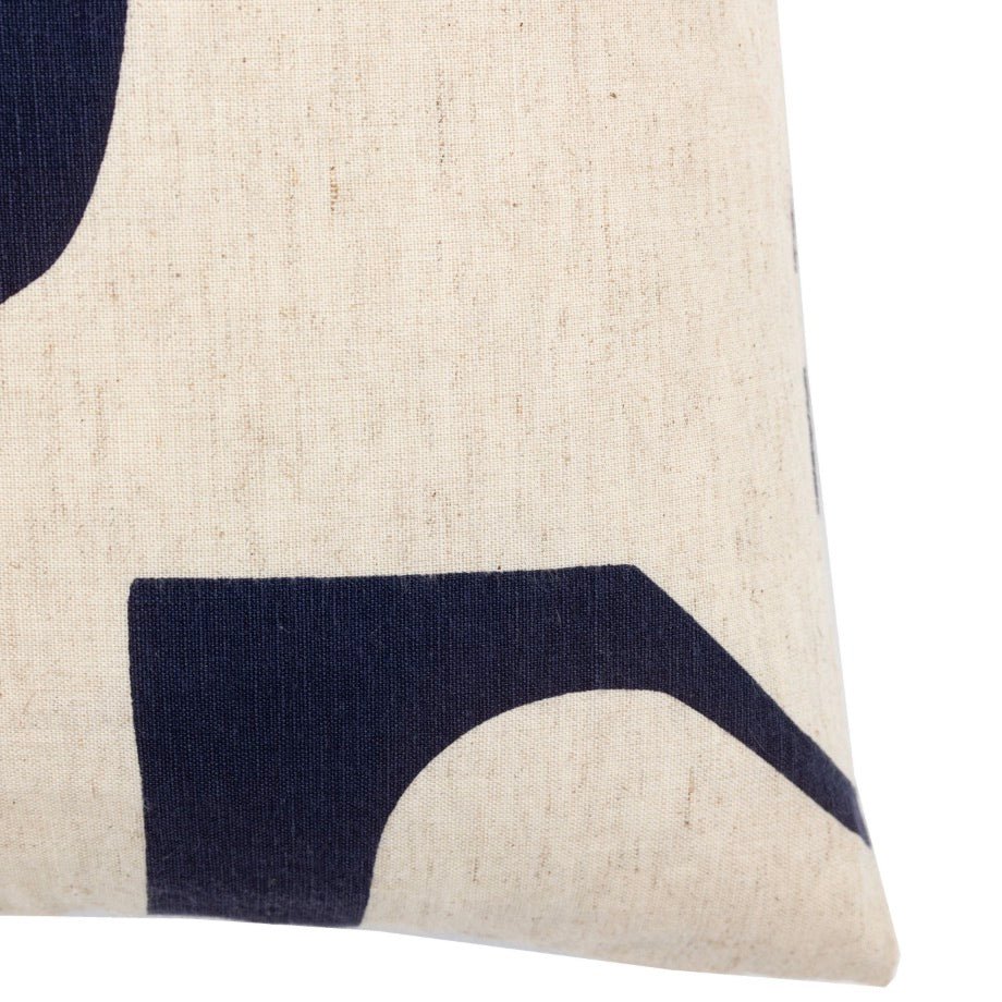Skara Graphic Cushion - Ink Blue4 - Duck Barn Interiors
