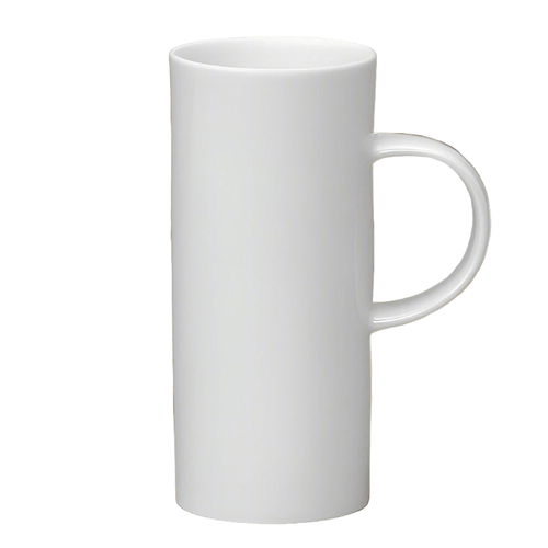 Skinny Plain White Bone China Mug