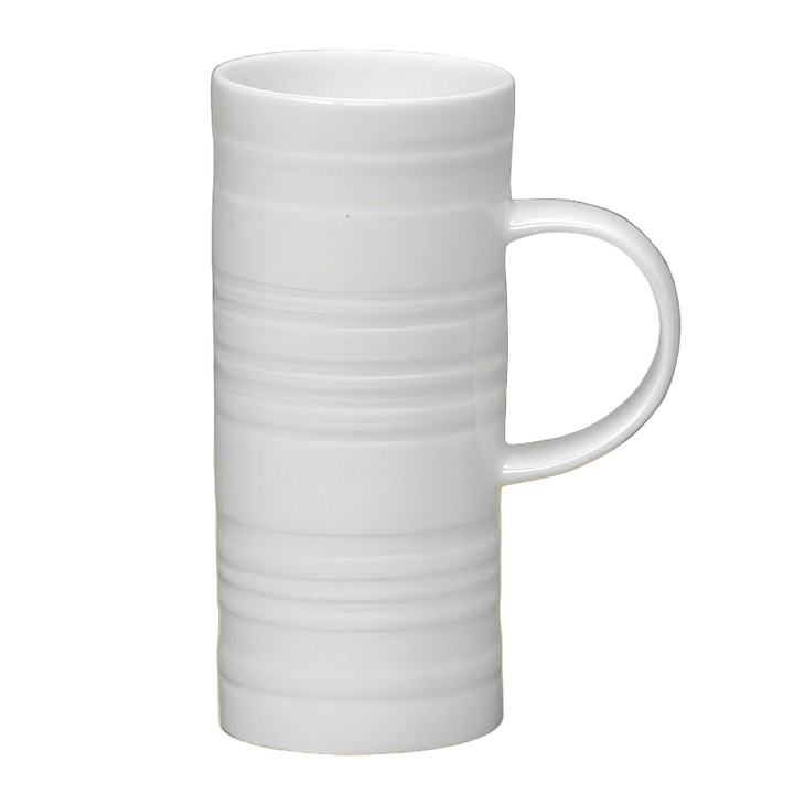 Skinny Ribbed White Bone China Mug1 - Duck Barn Interiors