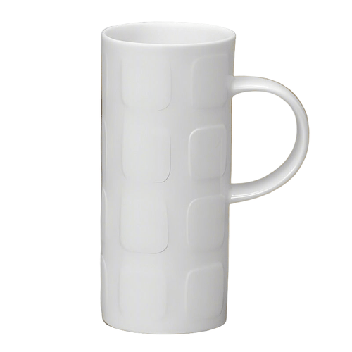 Skinny Squares White Bone China Mug