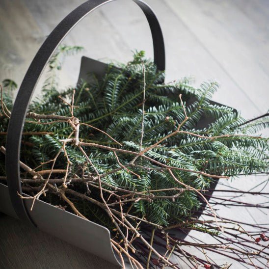 Small Steel Round Log Holder3 - Duck Barn Interiors