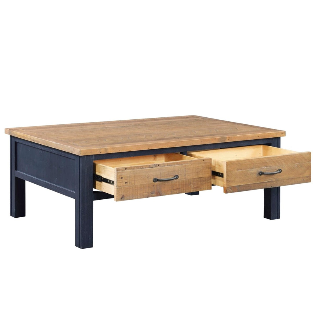 Splash of Blue Coffee Table With Four Drawers1 - Duck Barn Interiors