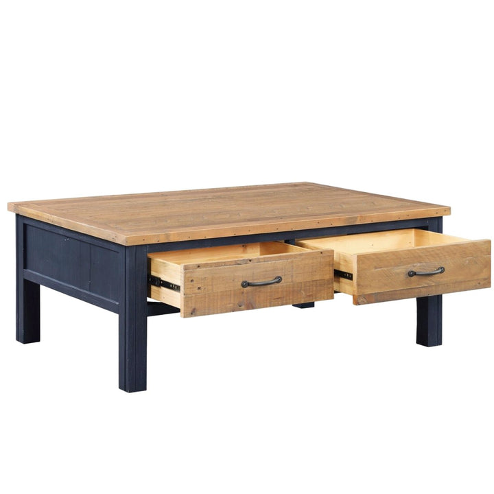 Splash of Blue Coffee Table With Four Drawers1 - Duck Barn Interiors