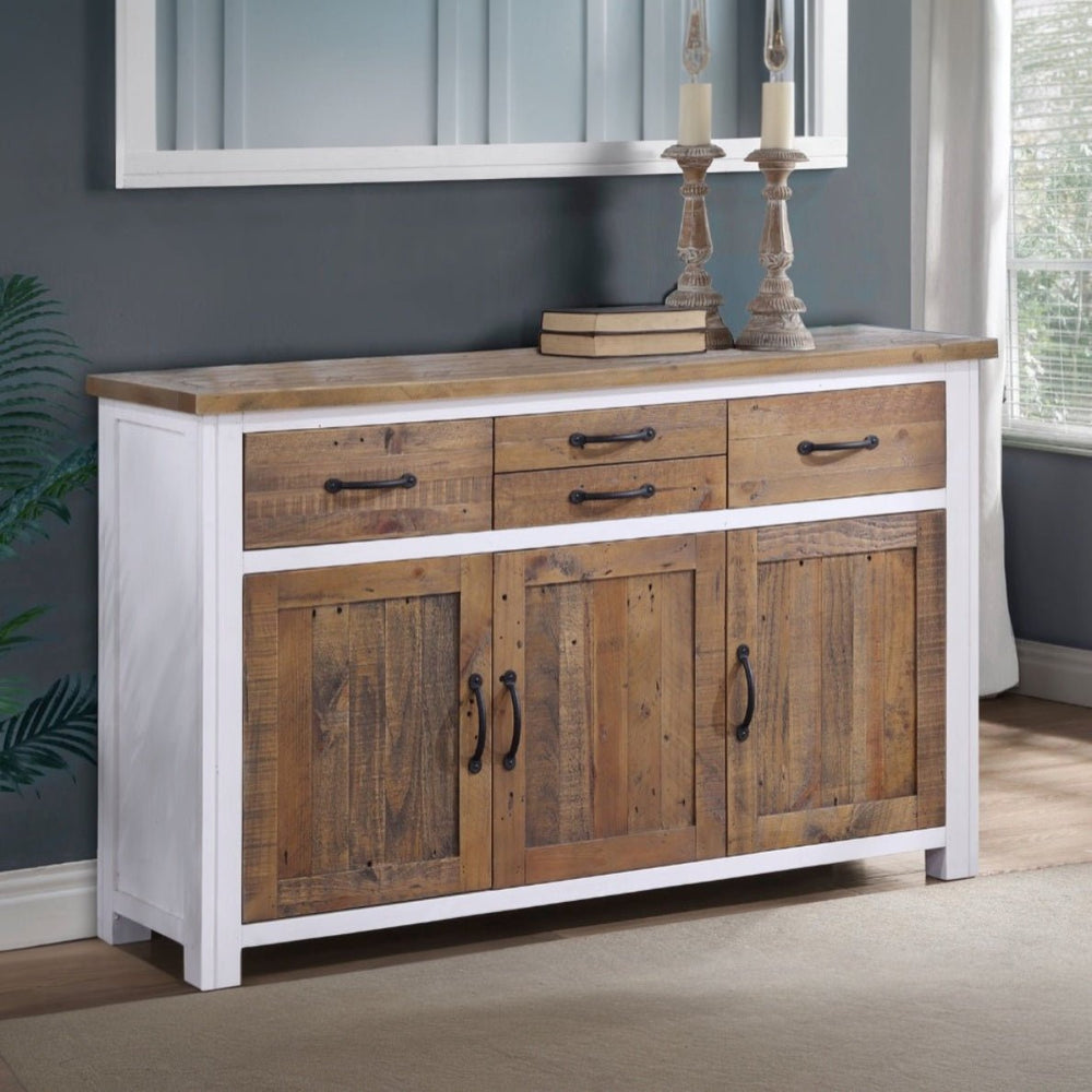 Splash of White 3 Door Sideboard2 - Duck Barn Interiors