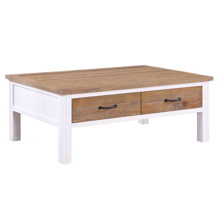 Splash of White Coffee Table With Four Drawers1 - Duck Barn Interiors
