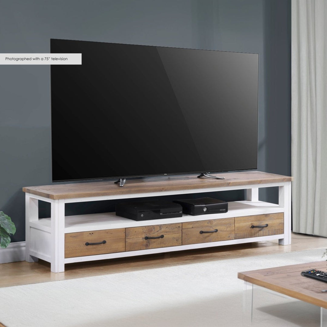 Splash of White Large Widescreen Television Cabinet2 - Duck Barn Interiors