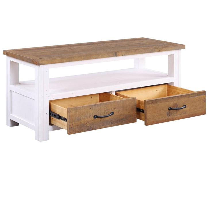 Splash of White Widescreen Television cabinet3 - Duck Barn Interiors