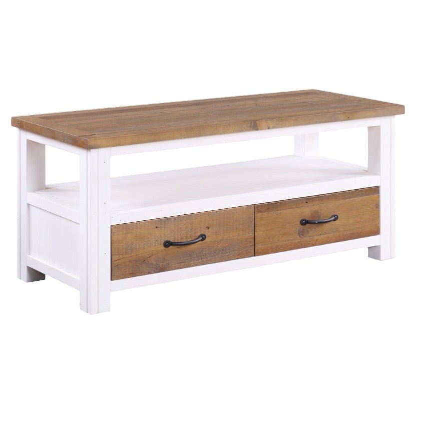 Splash of White Widescreen Television cabinet1 - Duck Barn Interiors