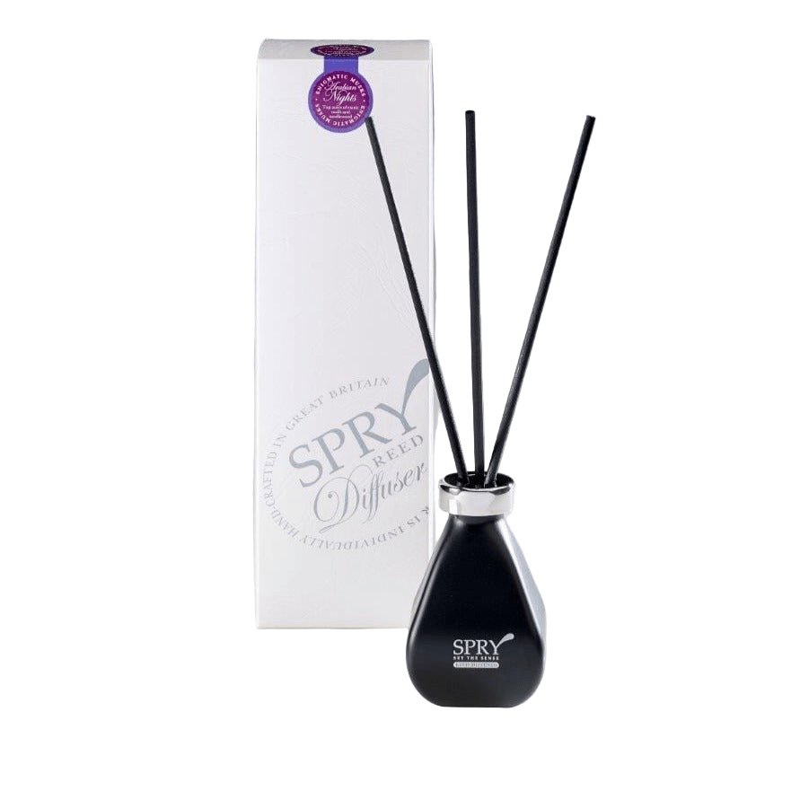 Spry Reed Room Diffuser - Black Glass - Arabian Nights1 - Duck Barn Interiors
