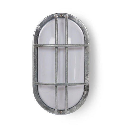 St Ives Bulk Head Outdoor Light - Galvanised Steel1 - Duck Barn Interiors