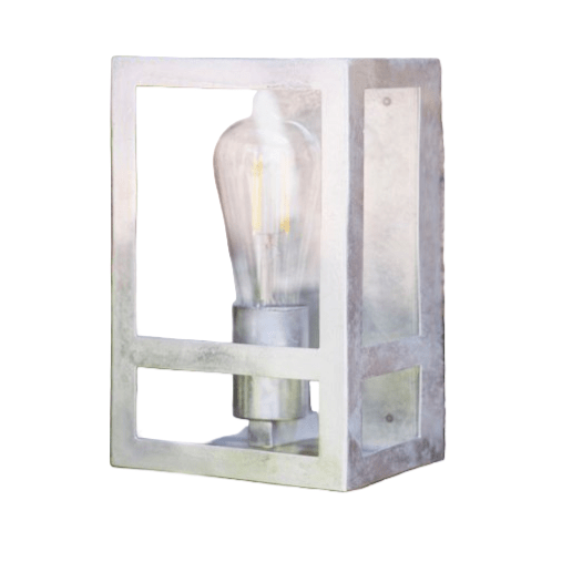 St Ives Wall Lantern - Galvanised Steel1 - Duck Barn Interiors