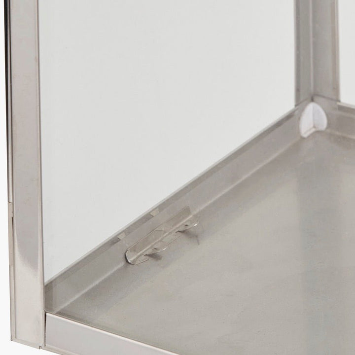 Stainless Steel Rectangular Glass Lantern - Medium9 - Duck Barn Interiors