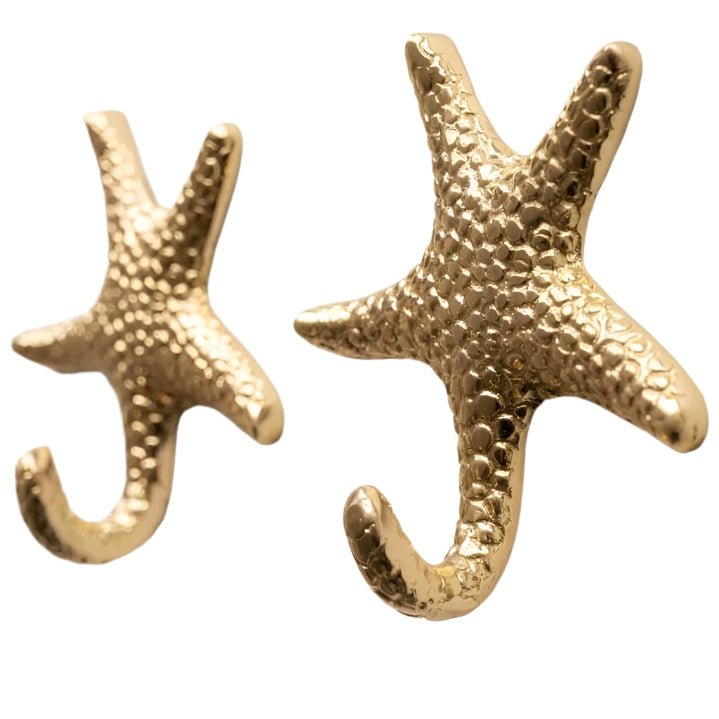Starfish Gold Coat Hook - Small4 - Duck Barn Interiors