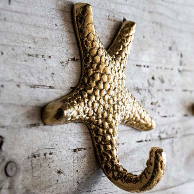 Starfish Gold Coat Hook - Small3 - Duck Barn Interiors