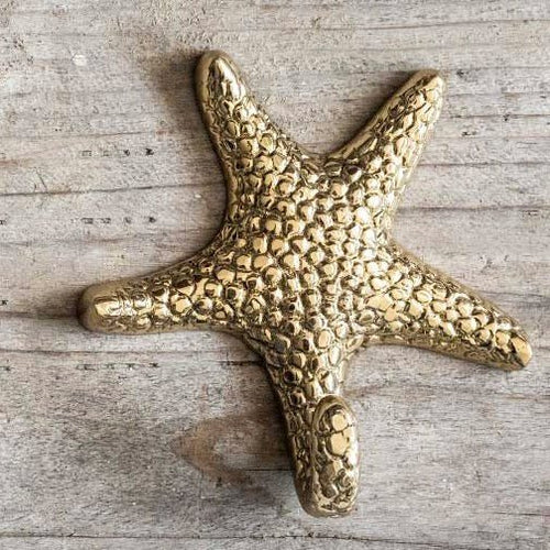 Starfish Gold Coat Hook - Small