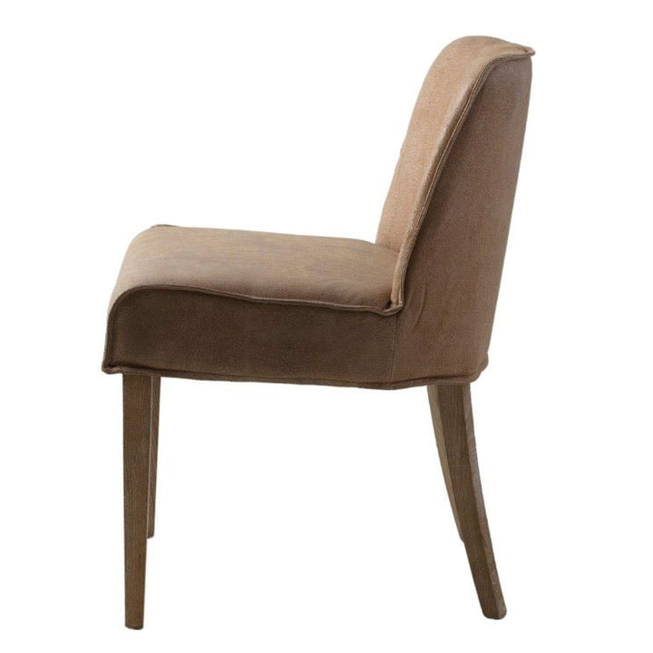 Tarnby Brown Leather Dining Chair (Pair)7 - Duck Barn Interiors