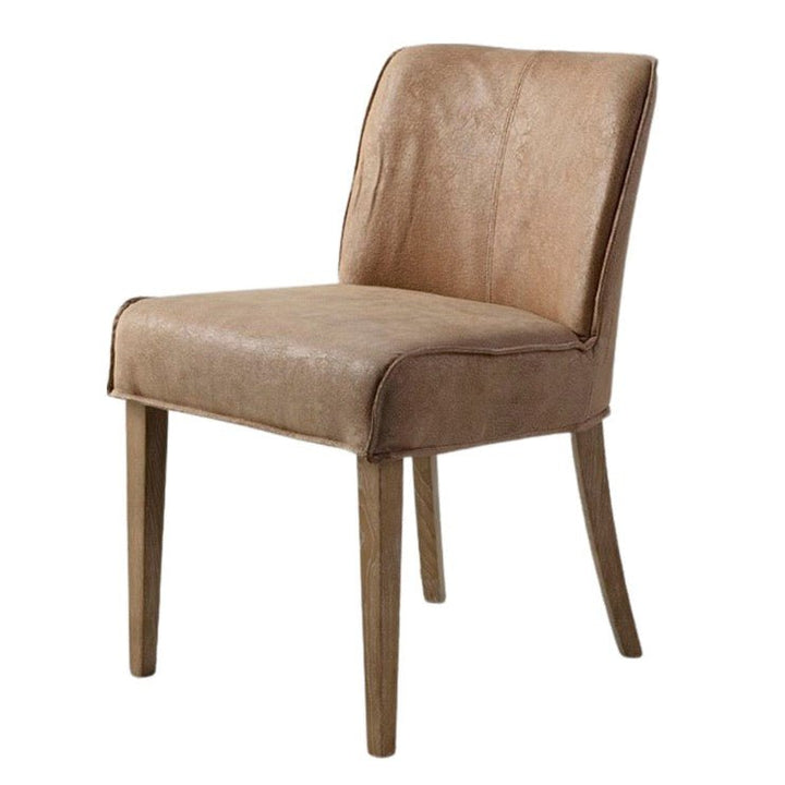 Tarnby Brown Leather Dining Chair (Pair)1 - Duck Barn Interiors