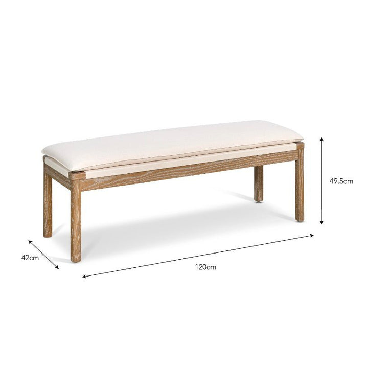 Templecombe Bench Oatmeal - Ash8 - Duck Barn Interiors