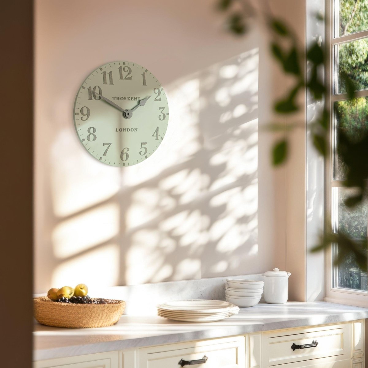 Thomas Kent Arabic Wall Clock - Pearl Green (30cm/12