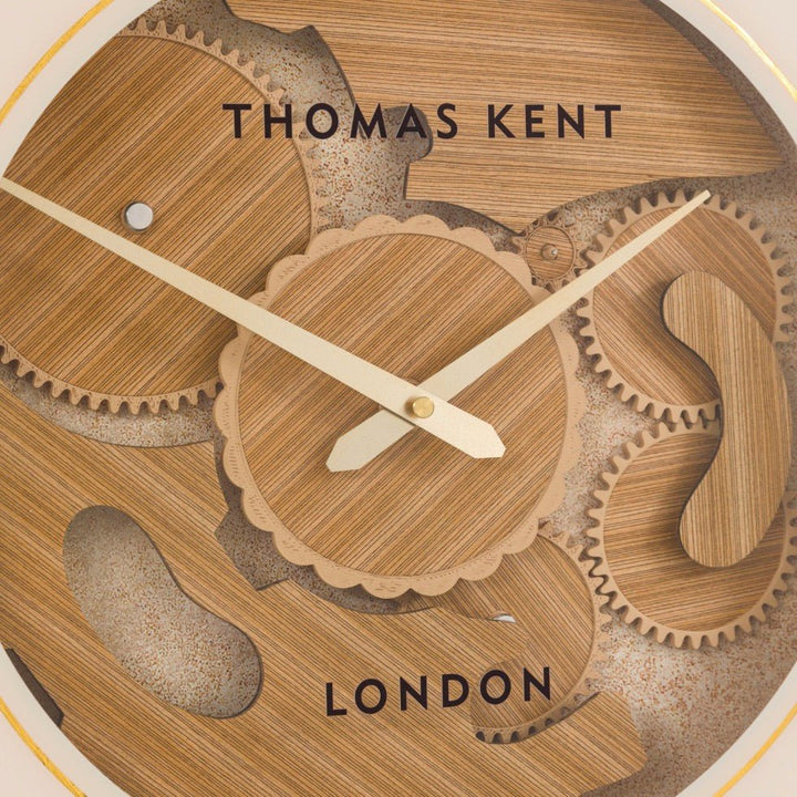 Thomas Kent Cogger Wall Clock - Oak (60cm)2 - Duck Barn Interiors