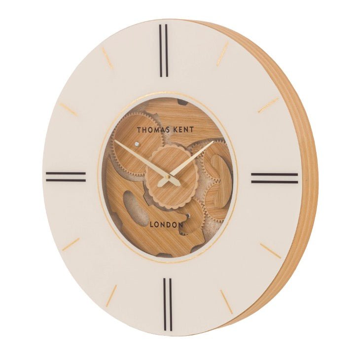 Thomas Kent Cogger Wall Clock - Oak (60cm)6 - Duck Barn Interiors