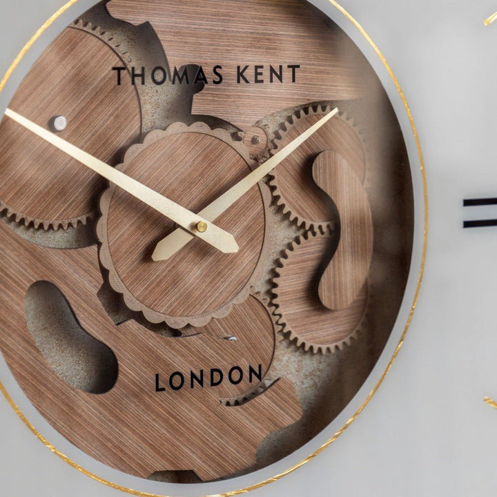 Thomas Kent Cogger Wall Clock - Oak (60cm)4 - Duck Barn Interiors