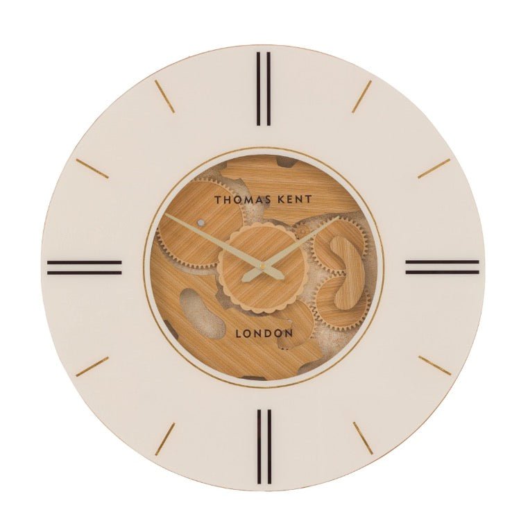 Thomas Kent Cogger Wall Clock - Oak (60cm)1 - Duck Barn Interiors