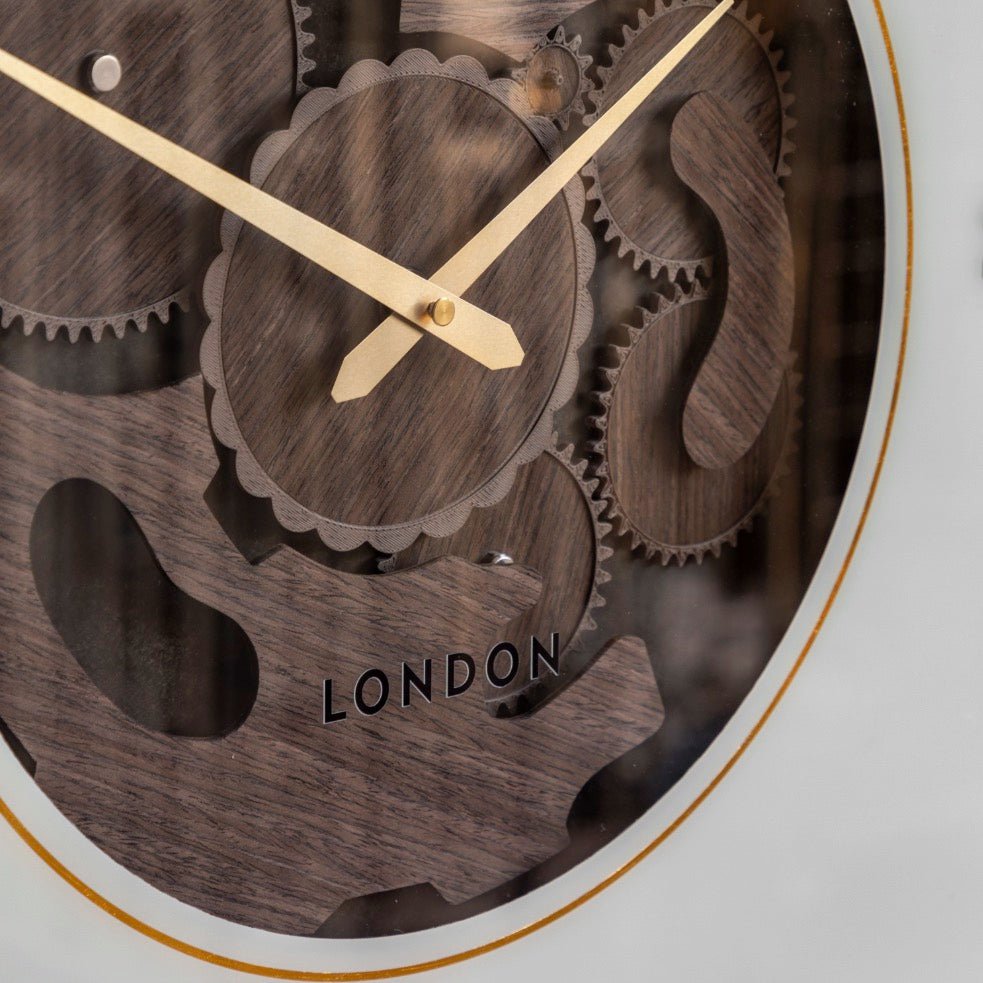 Thomas Kent Cogger Wall Clock - Walnut (60cm)2 - Duck Barn Interiors