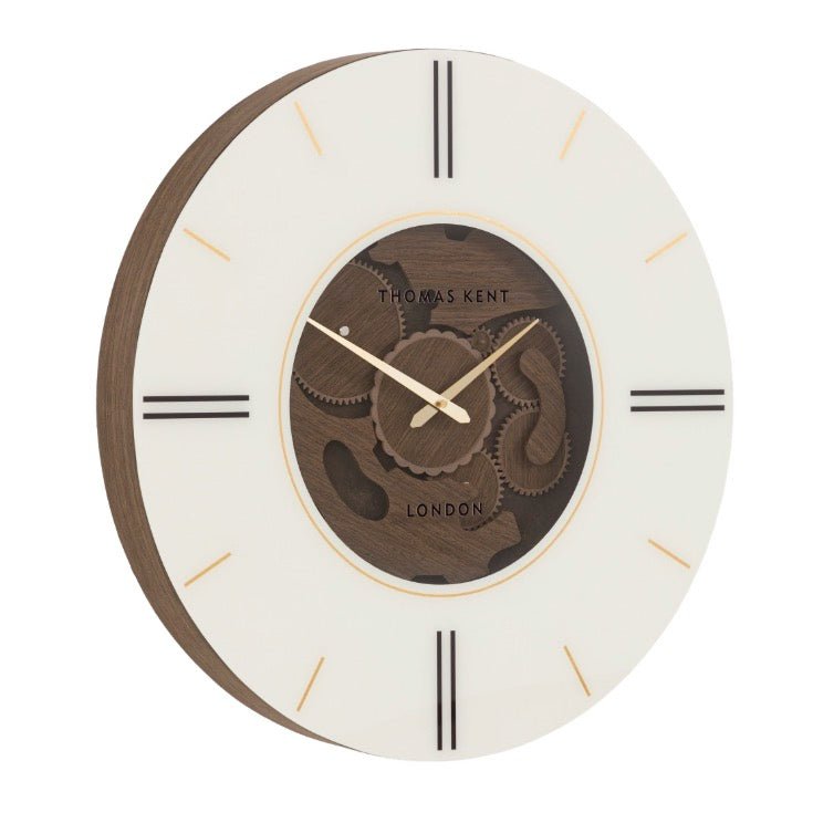 Thomas Kent Cogger Wall Clock - Walnut (60cm)6 - Duck Barn Interiors