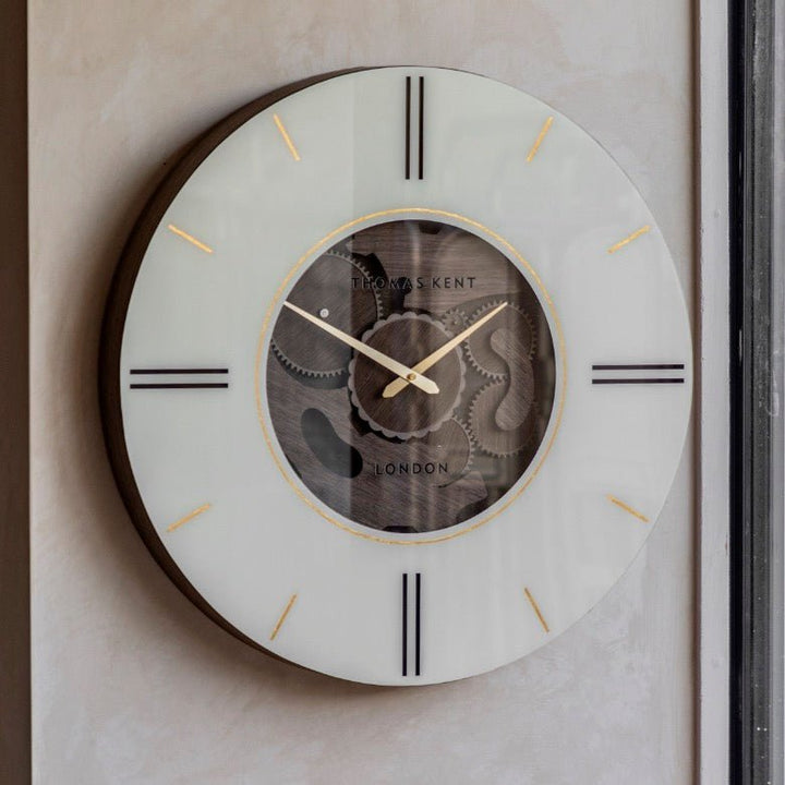 Thomas Kent Cogger Wall Clock - Walnut (60cm)3 - Duck Barn Interiors
