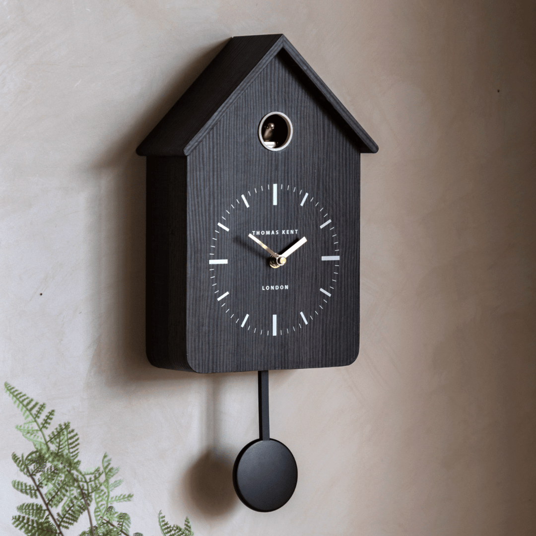 Thomas Kent Cuckoo Clock - Charcoal1 - Duck Barn Interiors
