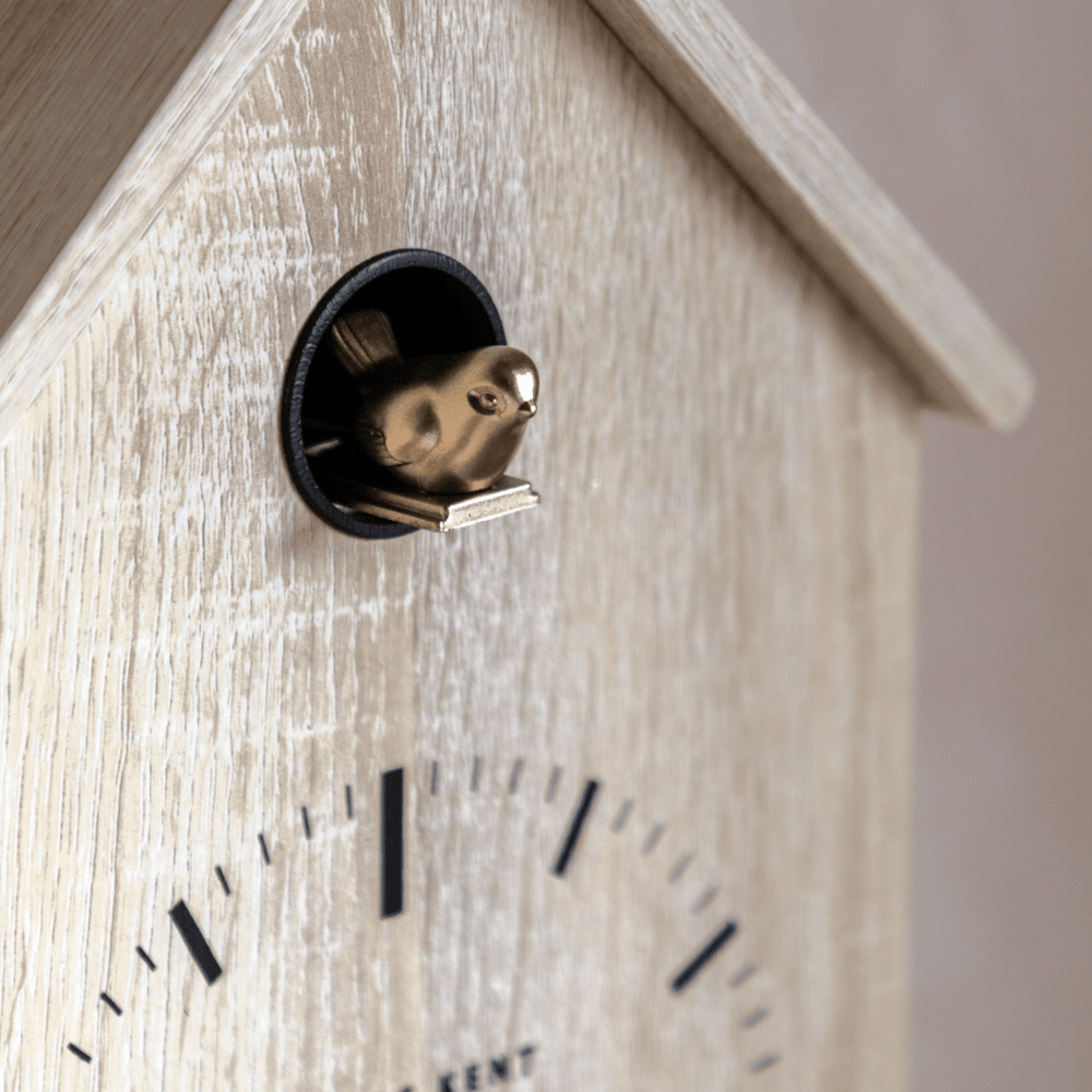 Thomas Kent Cuckoo Clock - Washed Oak2 - Duck Barn Interiors