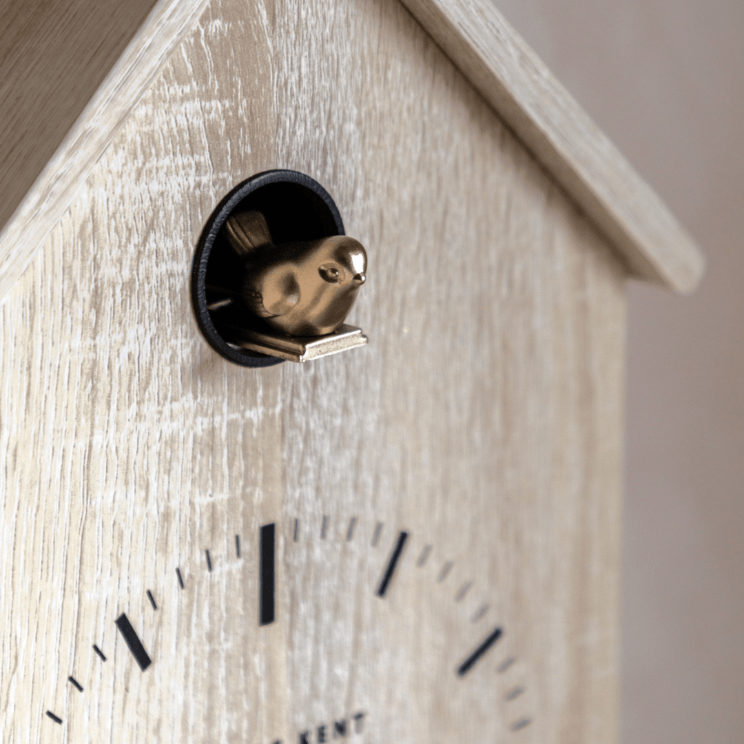 Thomas Kent Cuckoo Clock - Washed Oak2 - Duck Barn Interiors