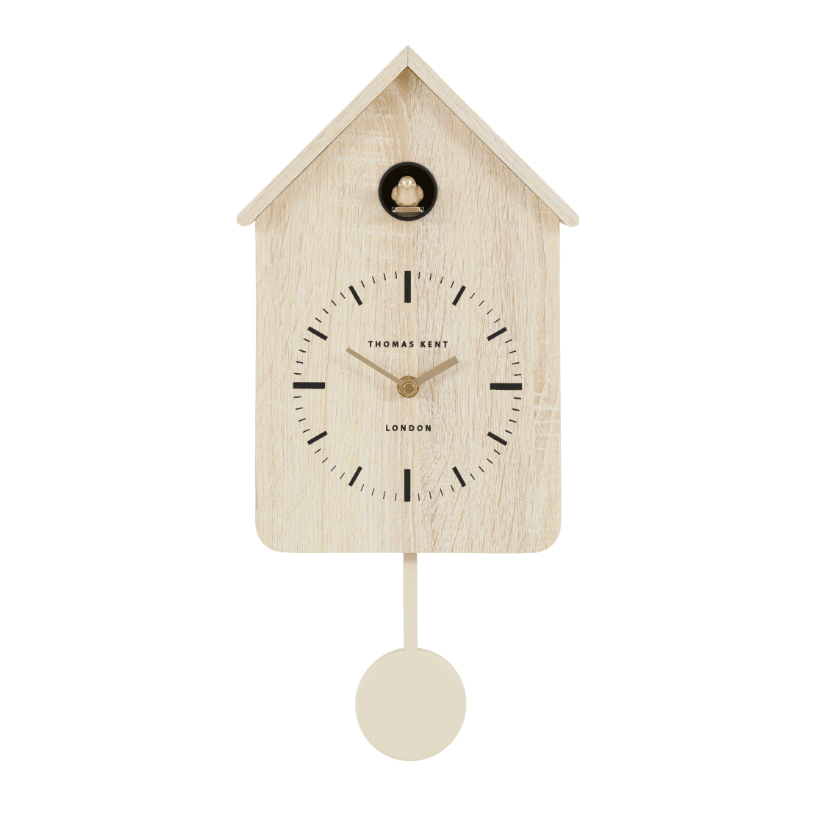 Thomas Kent Cuckoo Clock - Washed Oak6 - Duck Barn Interiors