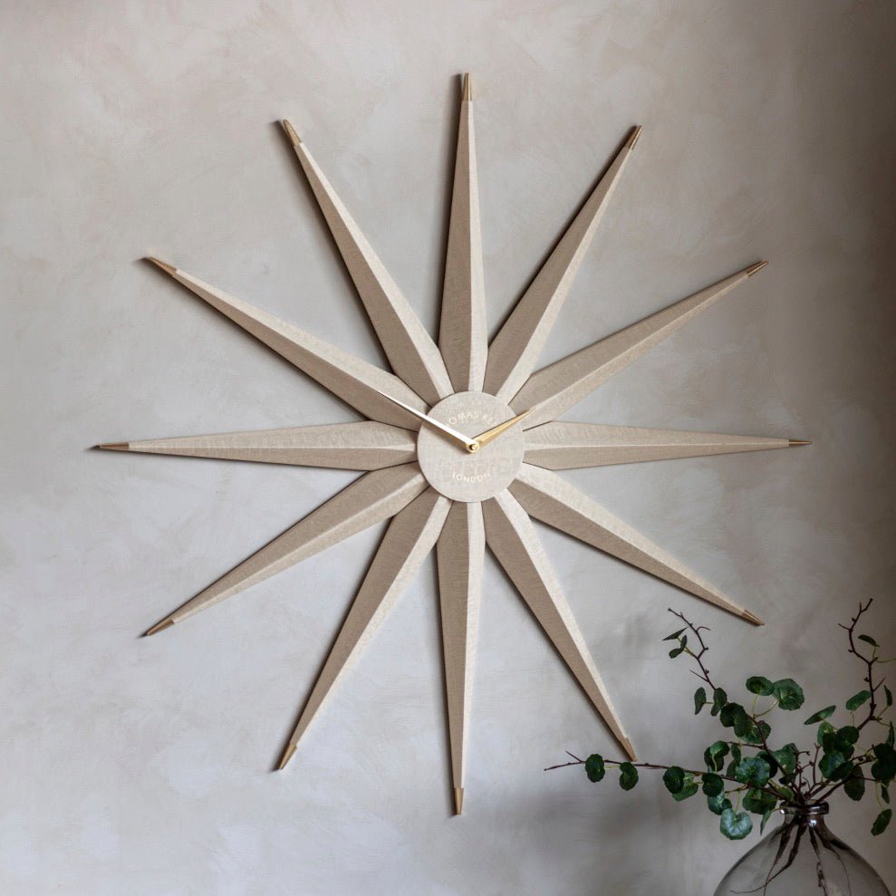 Thomas Kent North Star Wall Clock (80cm) - Light Grey1 - Duck Barn Interiors