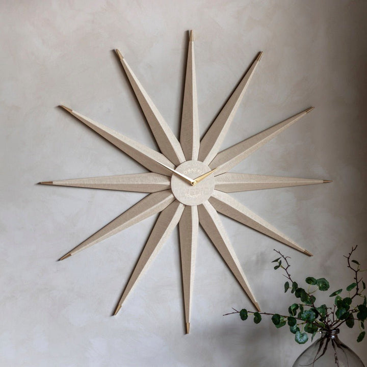 Thomas Kent North Star Wall Clock (80cm) - Light Grey1 - Duck Barn Interiors