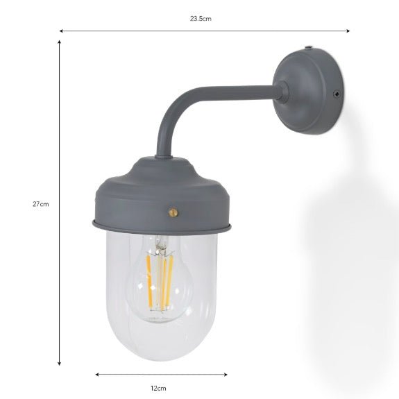 Thurlaston Barn Outdoor Light - Charcoal Steel4 - Duck Barn Interiors